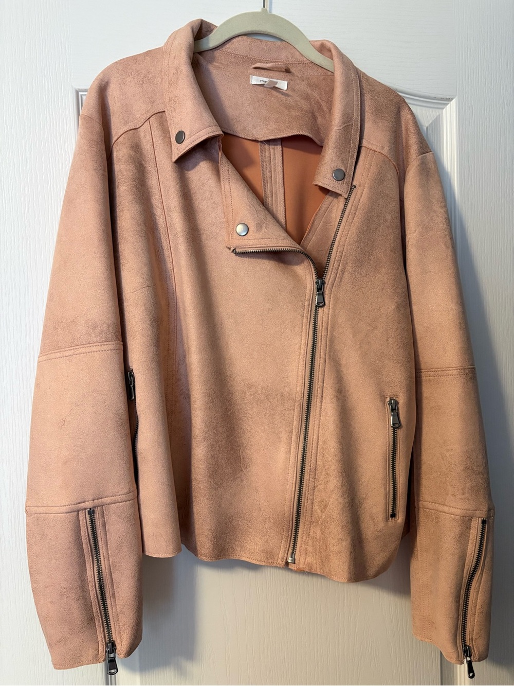 Maurices Blush Suede Moto Jacket
